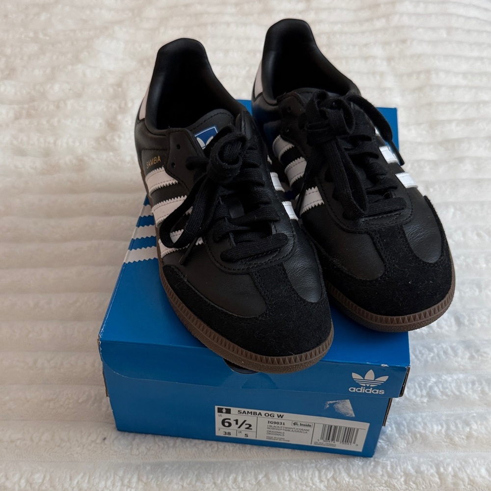 Adidas Black and White Samba Sneakers
